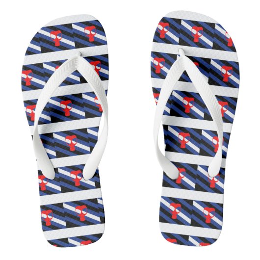 Masker trots teenslippers (Voetbed)