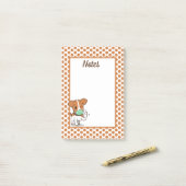 Masker Up Cute Dog Post-it® Notes (Op bureau)