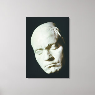 Masker van Beethoven, uit het leven genomen op de  Canvas Afdruk
