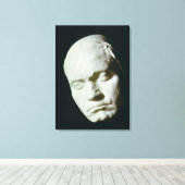 Masker van Beethoven, uit het leven genomen op de Canvas Afdruk (Insitu (Houten vloer))