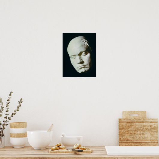 Masker van Beethoven, uit het leven genomen op de Poster (Keuken)