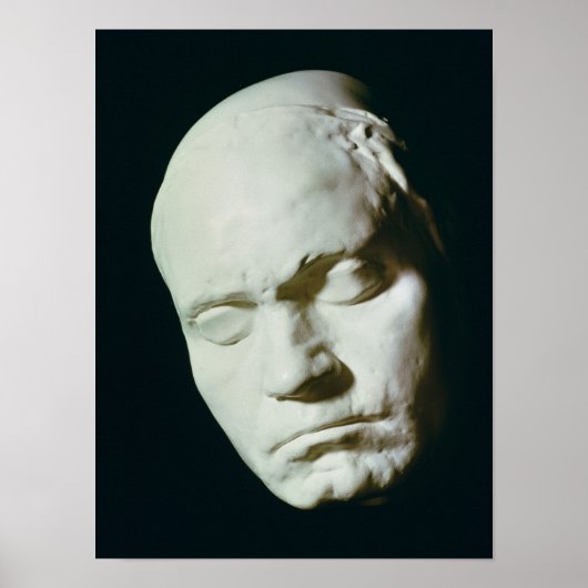 Masker van Beethoven, uit het leven genomen op de  Poster (Voorkant)