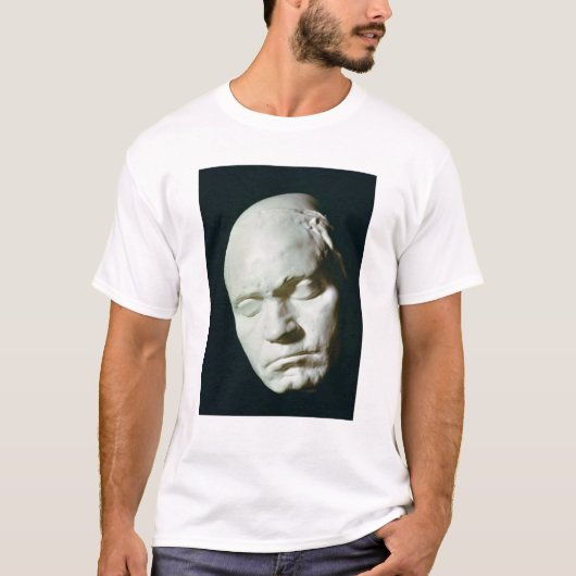 Masker van Beethoven, uit het leven genomen op de T-shirt (Voorkant)