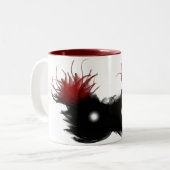 Masker van de fantoomarm tweekleurige koffiemok (Voorkant links)