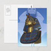 Masker van de farao briefkaart (Voorkant / Achterkant)