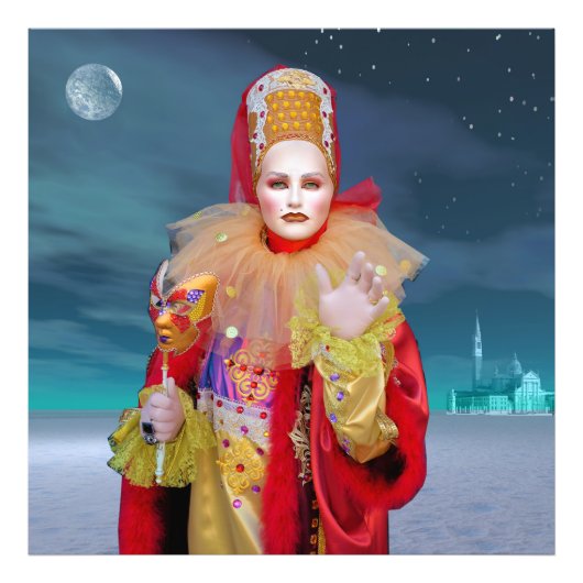 Masker van de Foto van Venetië Uitbreiding Afdruk (Voorkant)
