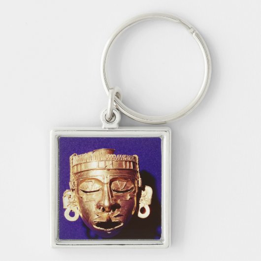 Masker van de god Xipe Totec Sleutelhanger (Voorkant)