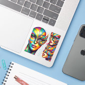 Masker van de Mystic Sticker (Laptop met iPhone)