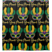 Masker van Mardi gras Douchegordijn (Voorkant)