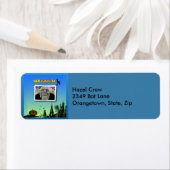 Masker van oud Man, heks en pompoen Adresetiketten Etiket (Insitu)