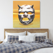 Masker van Steen Canvas Afdruk (Insitu (Slaapkamer))