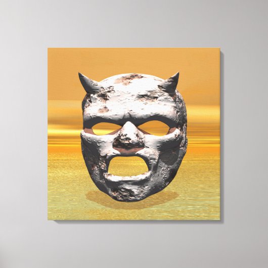 Masker van Steen Canvas Afdruk (Voorkant)