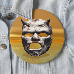 Masker van stenen knoop ronde button 6,0 cm