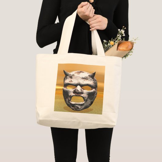 Masker van Stone Grote Tote Bag (Voorkant (product))