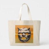 Masker van Stone Grote Tote Bag (Achterkant)