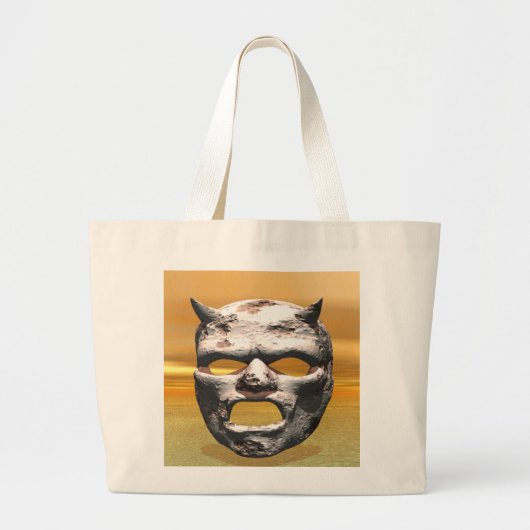 Masker van Stone Grote Tote Bag (Voorkant)