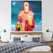 Masker van Venetië op canvas print (Insitu (Slaapkamer))