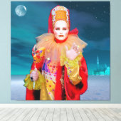 Masker van Venetië op canvas print (Insitu (Houten vloer))