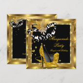 Masker Verjaardagsfeest Masker Wild Gouden Hoge Ha Kaart (Voorkant / Achterkant)