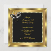 Masker Verjaardagsfeest Masker Wild Gouden Hoge Ha Kaart (Achterkant)