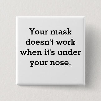 Masker werkt niet vierkante button 5,1 cm