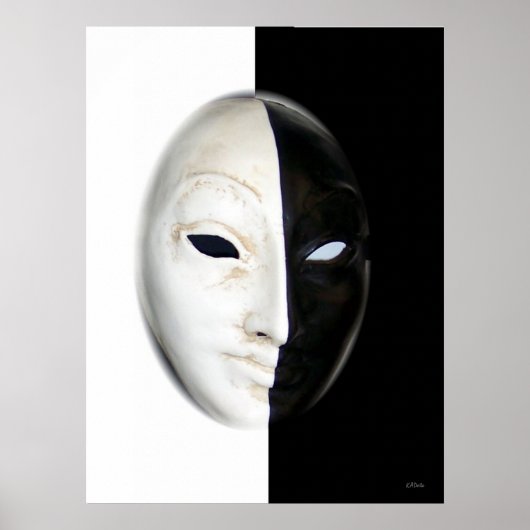 Masker (zwart-wit) poster (Voorkant)