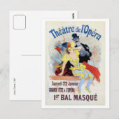 maskerade bal in het Opera Chéret Briefkaart (Voorkant / Achterkant)