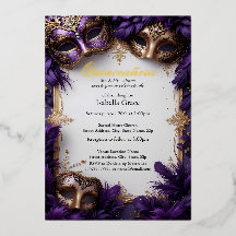 Maskerade Bal Quinceañera Koninklijk Barok Paars