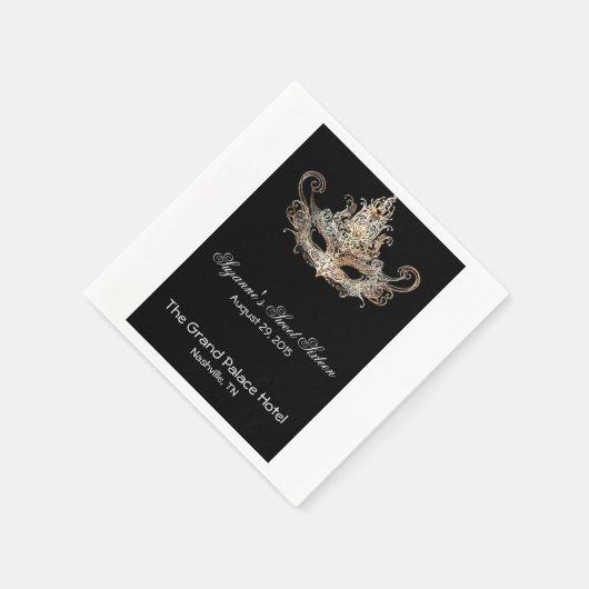 Maskerade Ball Cocktail servetten (Hoek)