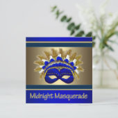 Maskerade eindexamen uitnodigingen (Staand voorkant)