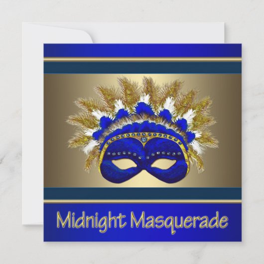 Maskerade eindexamen uitnodigingen (Voorkant)