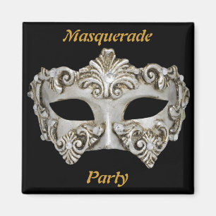 Maskerade Feest Save the Date Magneet