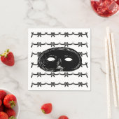 maskerade feestmasker zwart en wit servet (Insitu)