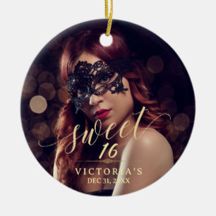Maskerade Foto Sweet 16 Keramisch Ornament