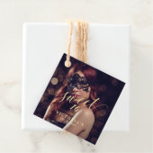 Maskerade Foto Sweet 16 Verjaardag Bedankjes Labels (In situ)