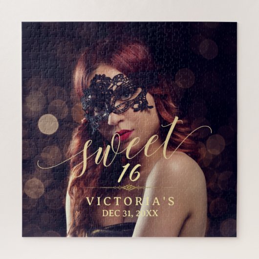 Maskerade Foto Sweet 16 Verjaardag Legpuzzel (Verticaal)