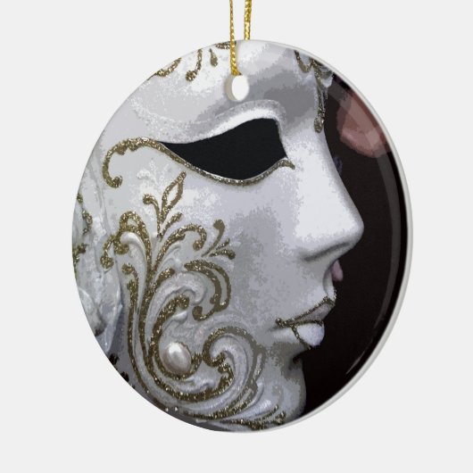 MASKERADE (GOLD) KERAMISCH ORNAMENT (Links)