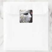 MASKERADE (GOLD) VIERKANTE STICKER (Tas)