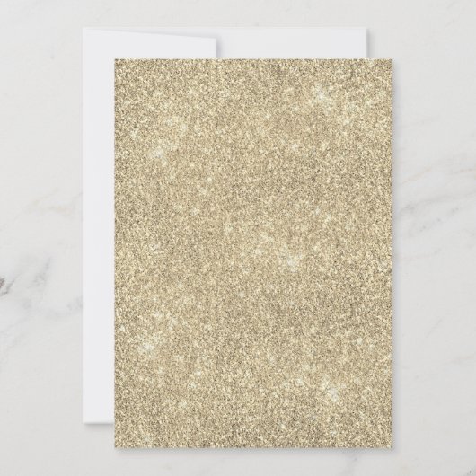 Maskerade Groen Goud Glitter Stof Verjaardagsfeest Kaart (Achterkant)