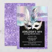 maskerade iriserende Venetiaanse masker girly glam Kaart (Voorkant / Achterkant)