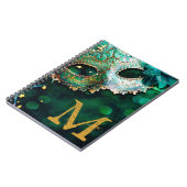 Maskerade Mask Kostuum Monogram Initiaal Notitiebo Notitieboek (Linkerzijde)