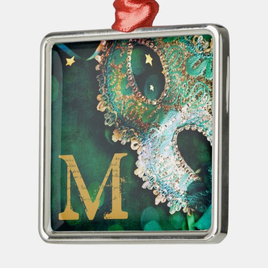 Maskerade Mask Kostuum Monogram Initiaal Ornament (Links)