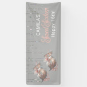 Maskerade Mask Sweet 16 Roos Gold ID1032 Spandoek (Verticaal)