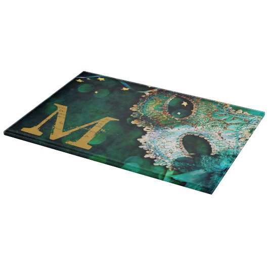 Maskerade Masker Costu Monogram Glas Snijplank (Hoek)