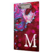 Maskerade Masker Costum Monogram Initiaal Clip Boa Klembord (Links)