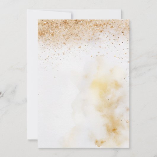 Maskerade Masker Goud Wit Dramatische 50ste Verjaa Kaart (Achterkant)