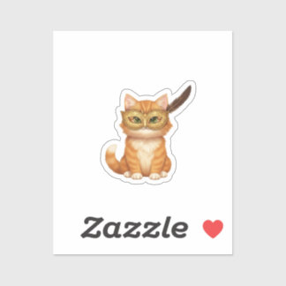 Maskerade Masker Kat Mysterieus Gouden Nieuwjaar Sticker