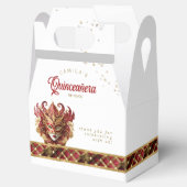 Maskerade Masker Motief Harlekijn Rood Goud ID1031 Bedankdoosjes (Geopend)