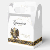 Maskerade Masker Motief Harlekijn Zwart Goud ID103 Bedankdoosjes (Geopend)