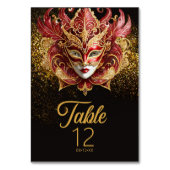 Maskerade Masker Motief Rood Goud ID1031 Kaart (Voorkant)